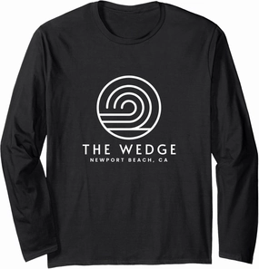 The wedge Newport Beach, CA - modern surf logo Long Sleeve T-Shirt