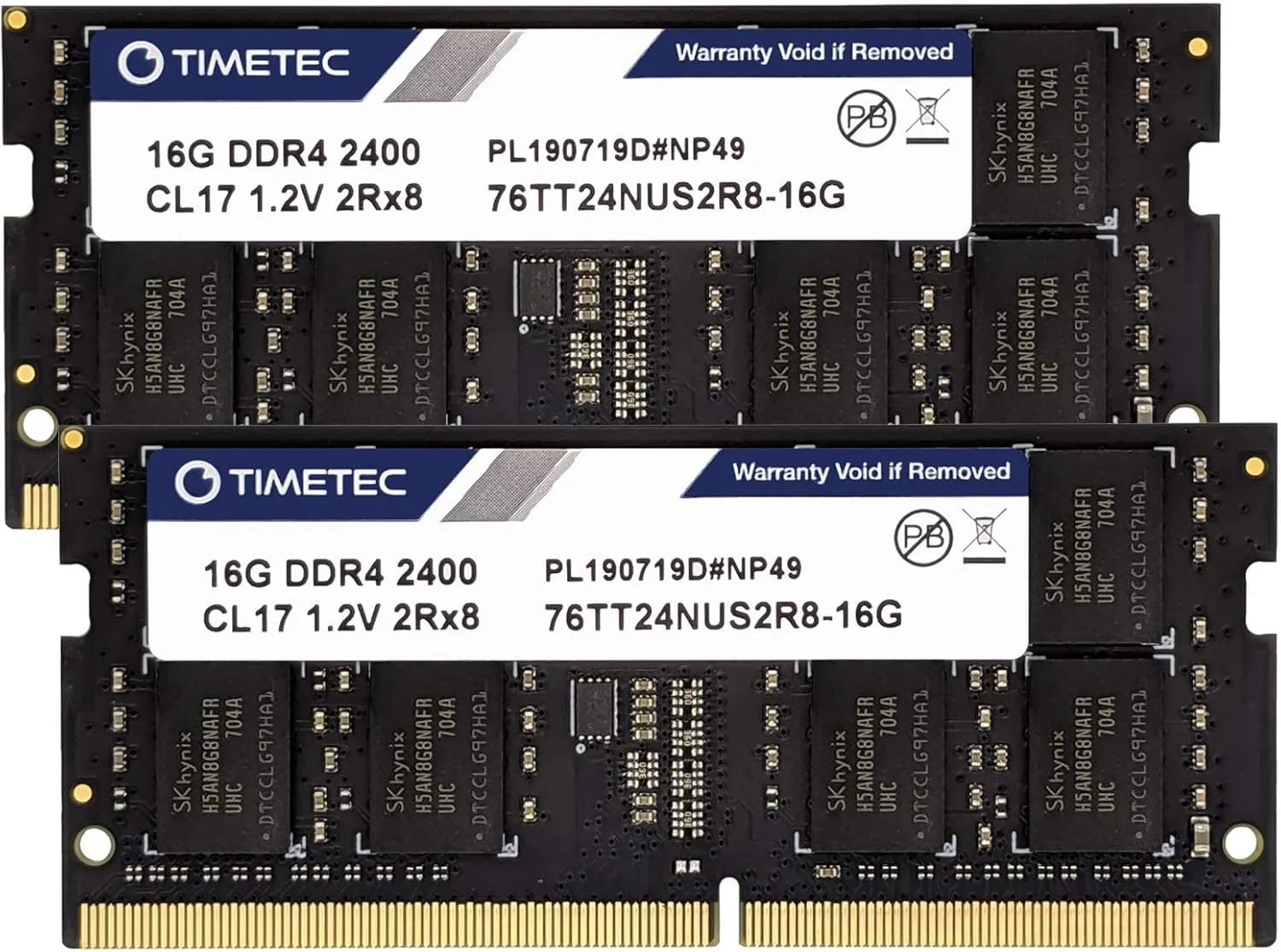 Timetec Hynix IC 32GB KIT(2x16GB) DDR4 SODIMM for Intel NUC KIT/Mini PC/HTPC/NUC Board 2400MHz PC4-19200 Non ECC Unbuffered 1.2V CL17 Dual Rank 260 Pin Memory Upgrade(32GB KIT(2x16GB))