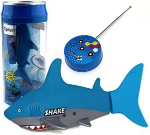 Tipmant Mini Remote Control Toy Electric RC Fish Boat Shark Swim in Water Swimming Pool Kids Gift - Blue
