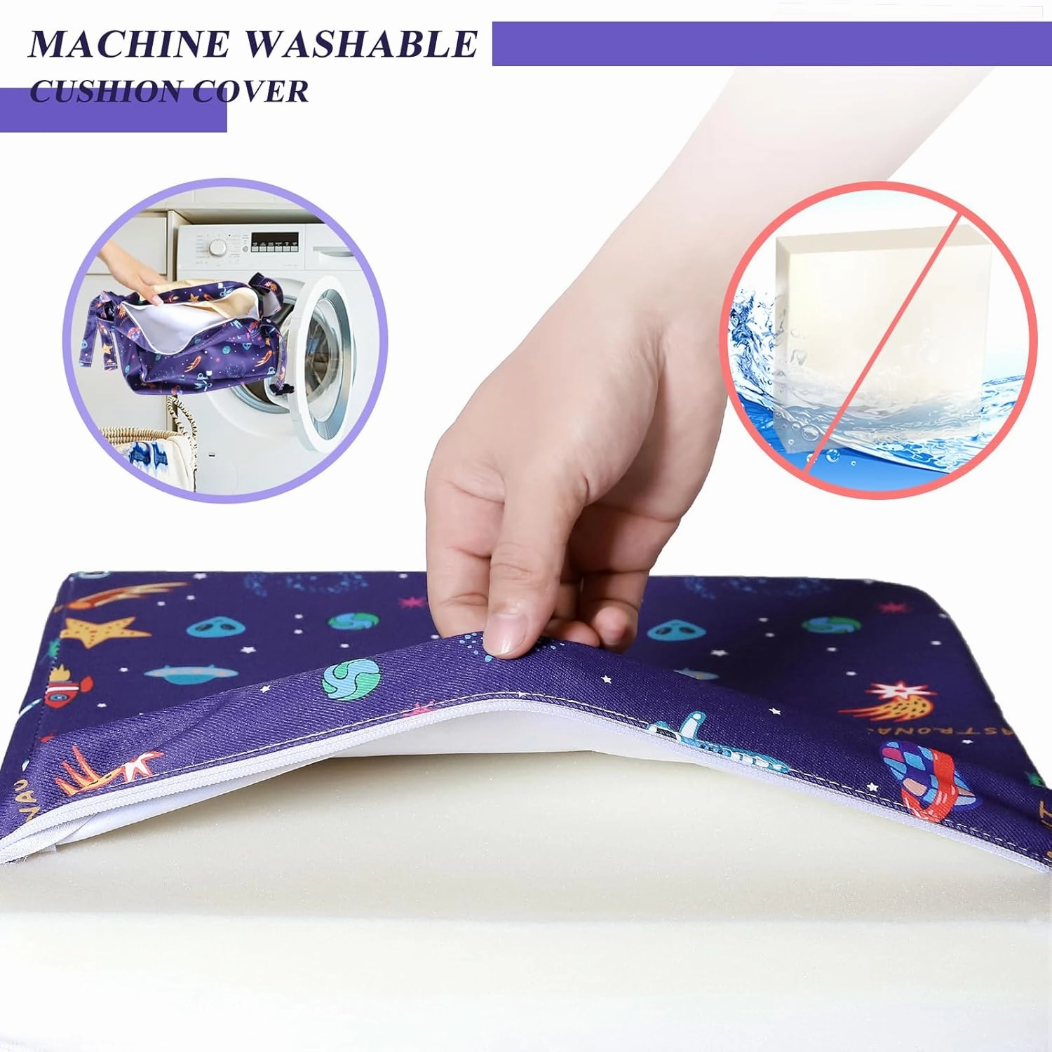 Toddler Booster Seat for Dining Table Kitchen Chair, Stronger Support Washable 2 Safer Straps Non-Slip Bottom Portable Booster Seat for Kids Baby Increasing Cushion for Travel Home