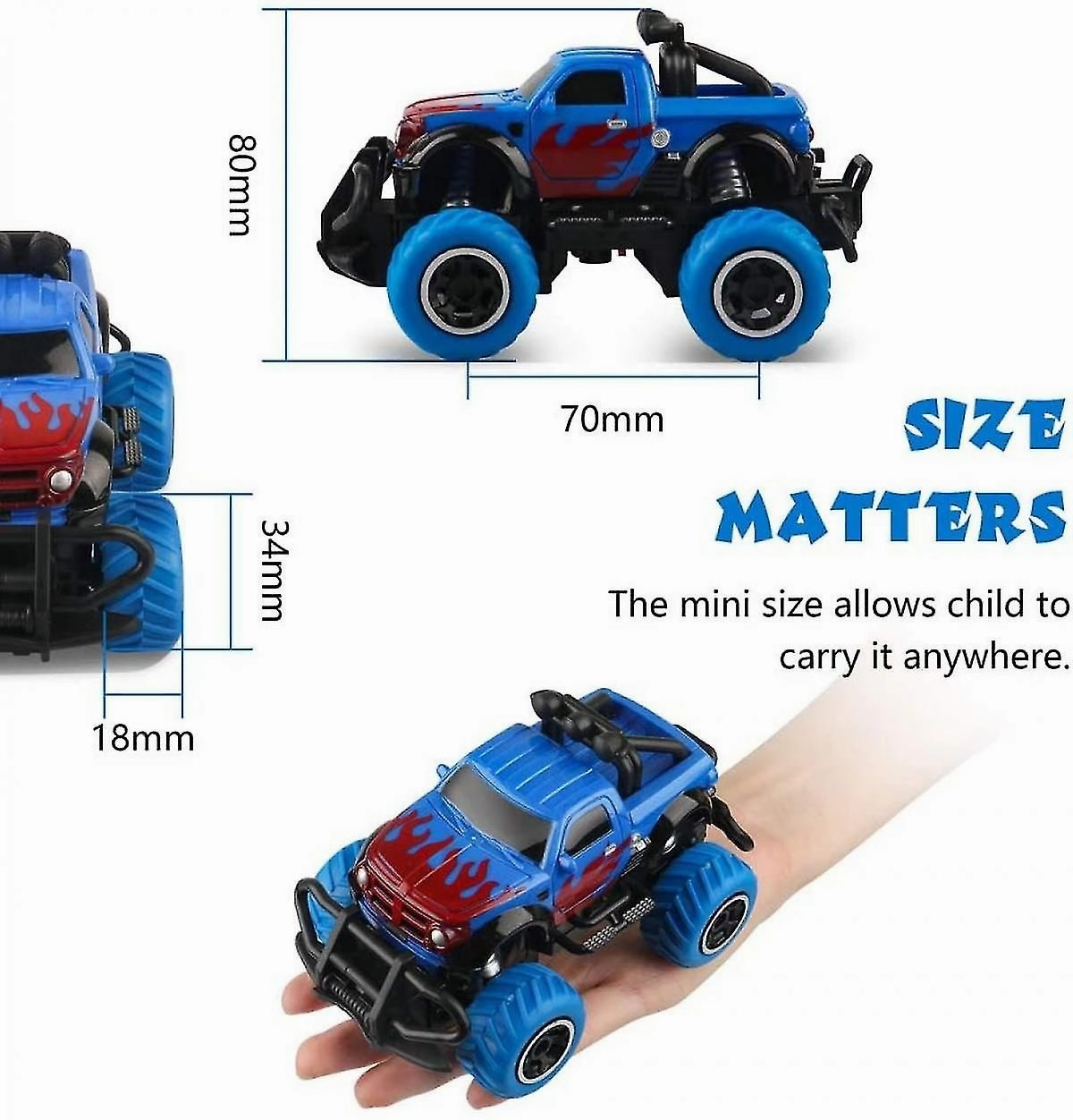Toddler Toys Boys Rc Car Toy Remote Control Trucks For 3-4 Year Old Kids Birthd