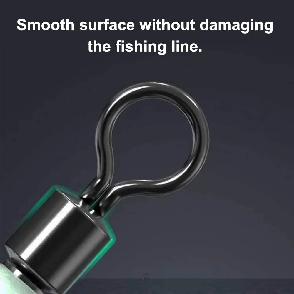 TopHomer T-Shape Three 3 Way Fishing Swivel Barrel Triple Swivel Cross Line Fishing Tackle Line Connectors Tangle Free Tackle Equipment Size 17-132 lbs with Luminous Beads Pack of 50