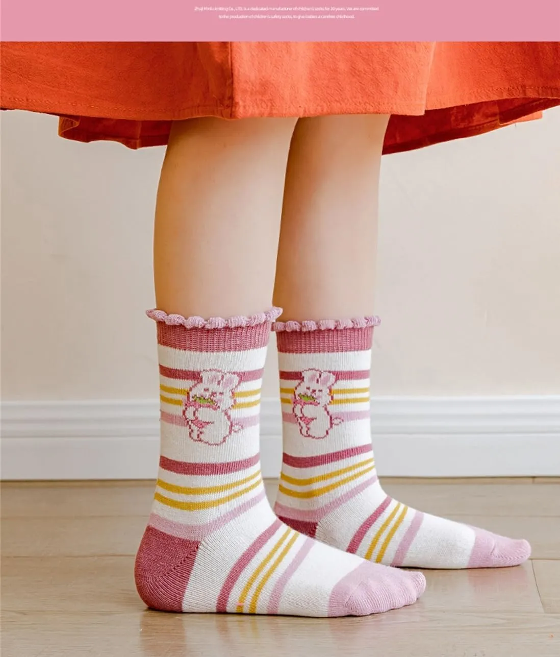 Toptim Kids Girls' Crew Socks Cute Casual Dress Cotton Socks 3-12 Years