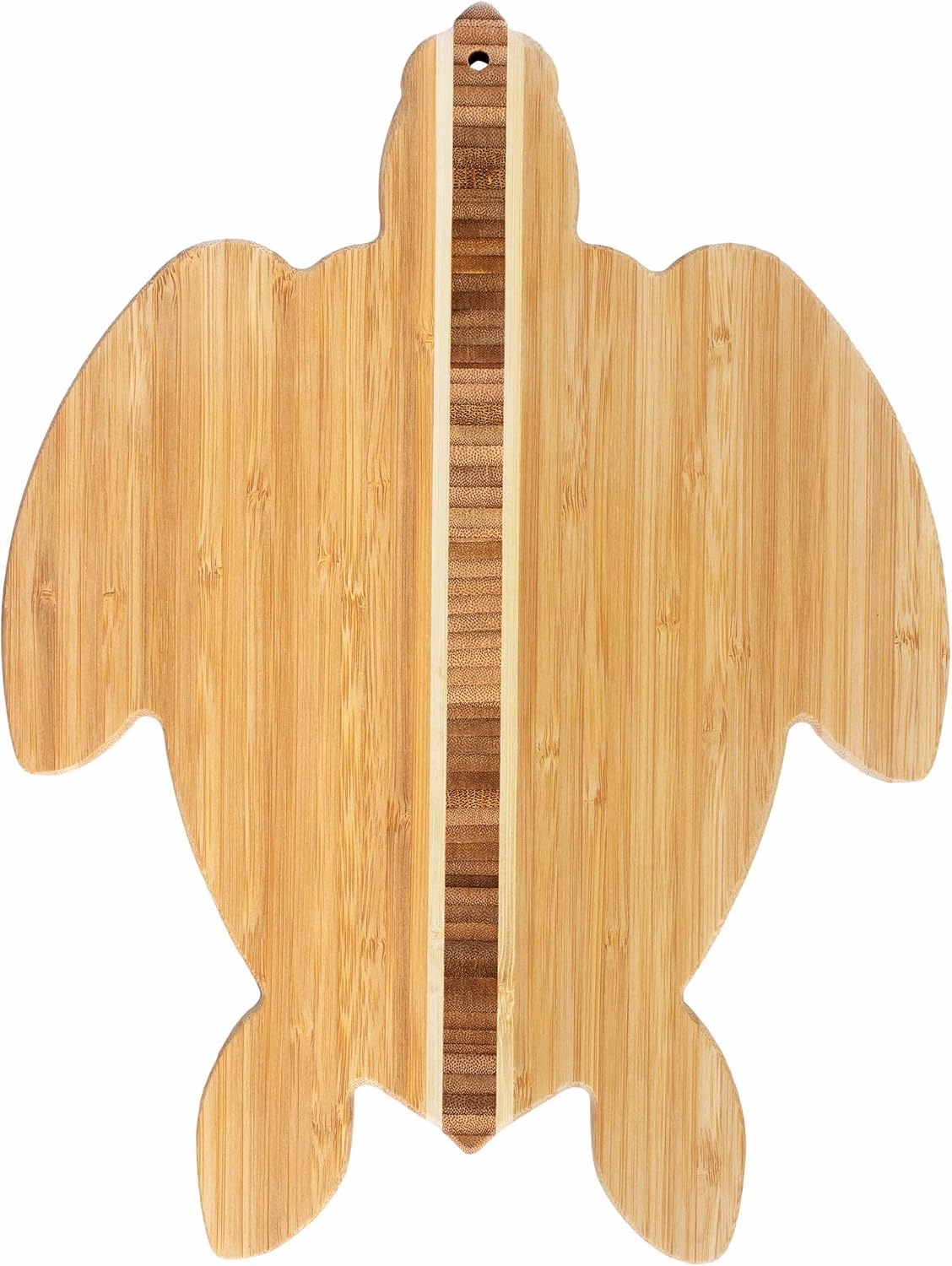 Totally Bamboo Sea Turtle Shaped Cutting Board and Charcuterie Serving Tray, Great for Wall Display