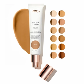 Toty by Sofia Vergara - lumina CC Cream SPF 50 , 100% Mineral Color Correcting Cream - Medium Coverage Foundation & Broad Spectrum Sunscreen for Face - Non Comedogenic - 4W WARM CARAMEL