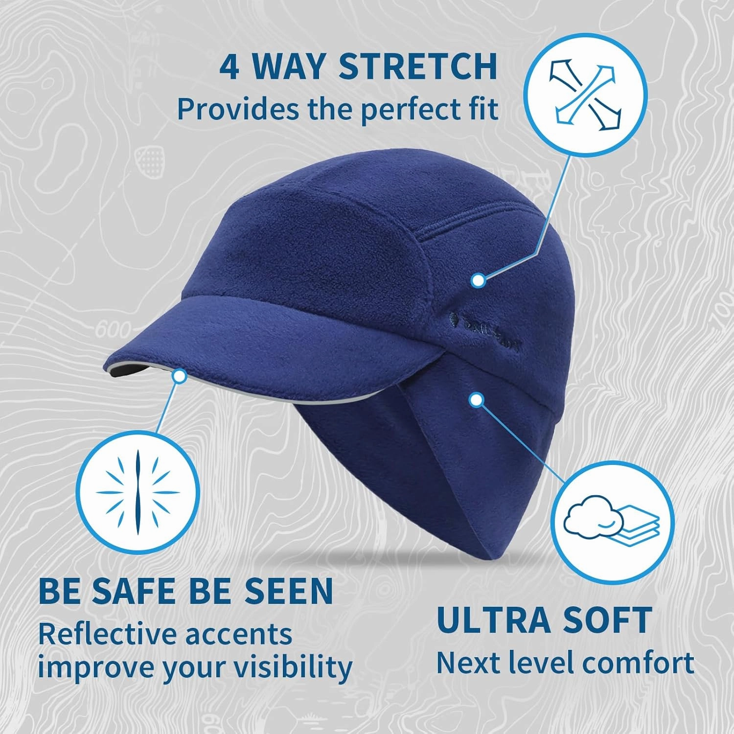 TrailHeads Fleece Ponytail Hat for Women – Trailblazer Reflective Winter Hat with Ponytail Hole for Workouts
