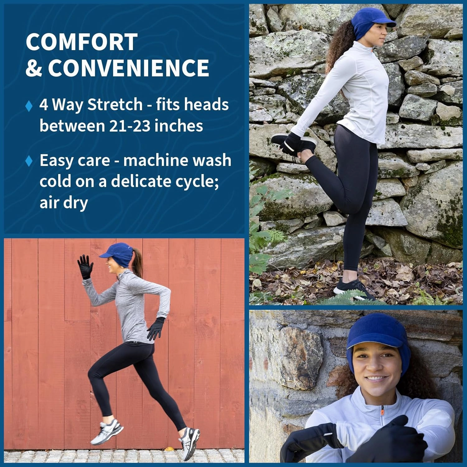 TrailHeads Fleece Ponytail Hat for Women – Trailblazer Reflective Winter Hat with Ponytail Hole for Workouts