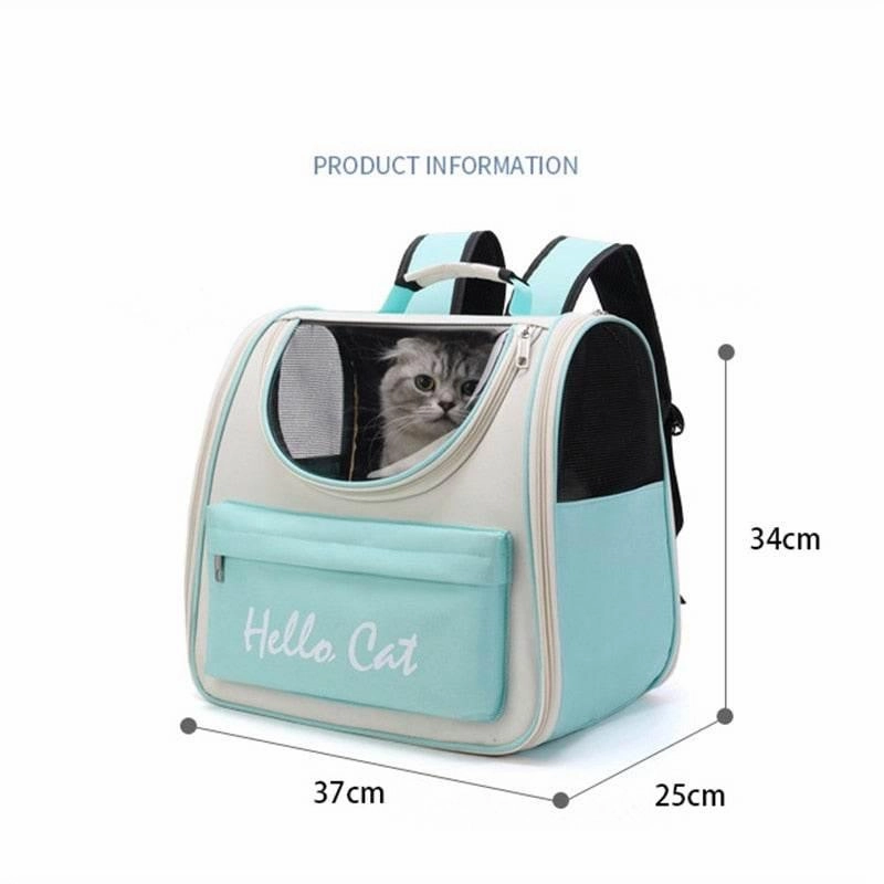 Transparent Cat Carrier Backpack - Breathable Pet Travel Bag