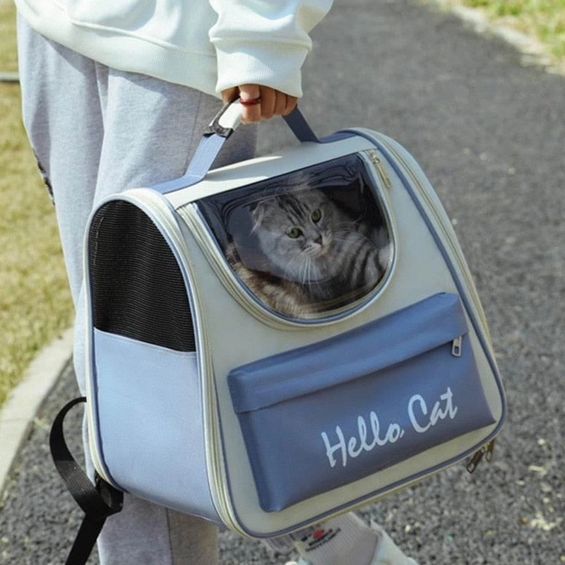 Transparent Cat Carrier Backpack - Breathable Pet Travel Bag
