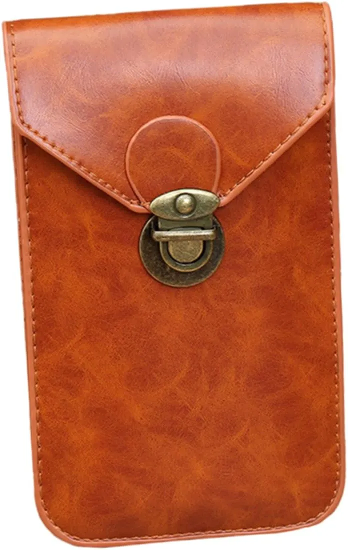 Travel Pouch Phone Wallet Lightweight Cellphone Bag Mini Pouch for Men Waterproof Pu Stylish for Dad for Occasions
