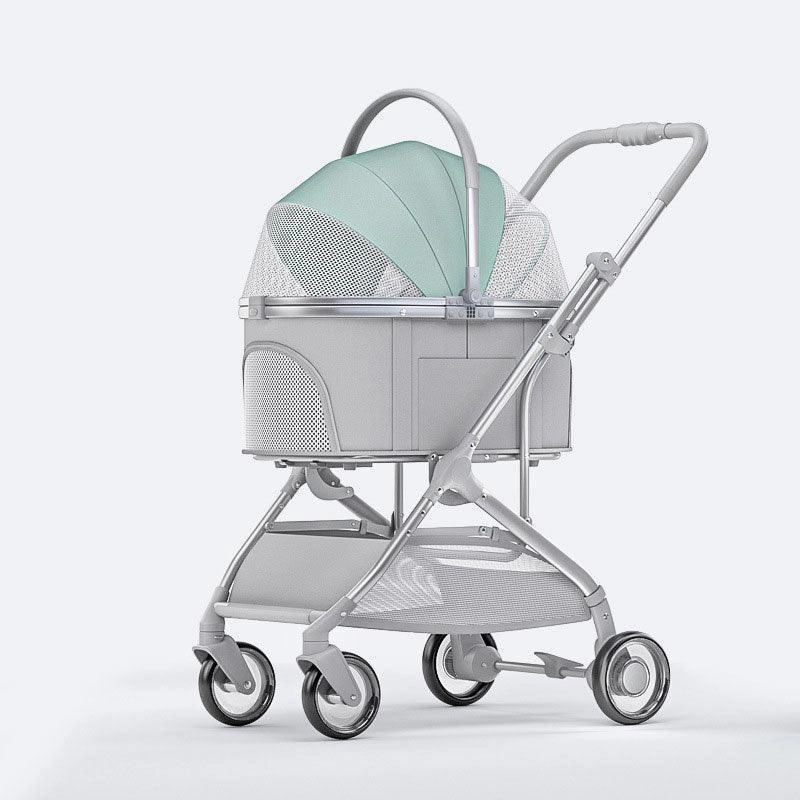 Travel Detachable Cat Stroller Pet Carrier With Wheels