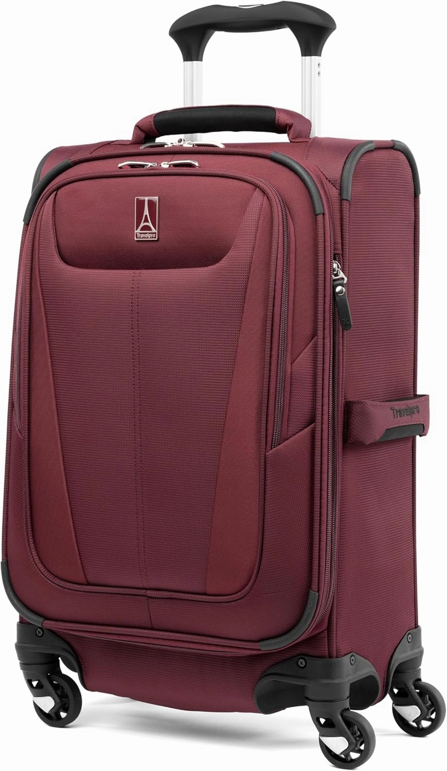 Travelpro Maxlite 5 Softside Expandable Carry on Luggage with 4 Spinner Wheels, Lightweight Suitcase, Men and Women, Burgundy, Compact Carry on 20-Inch