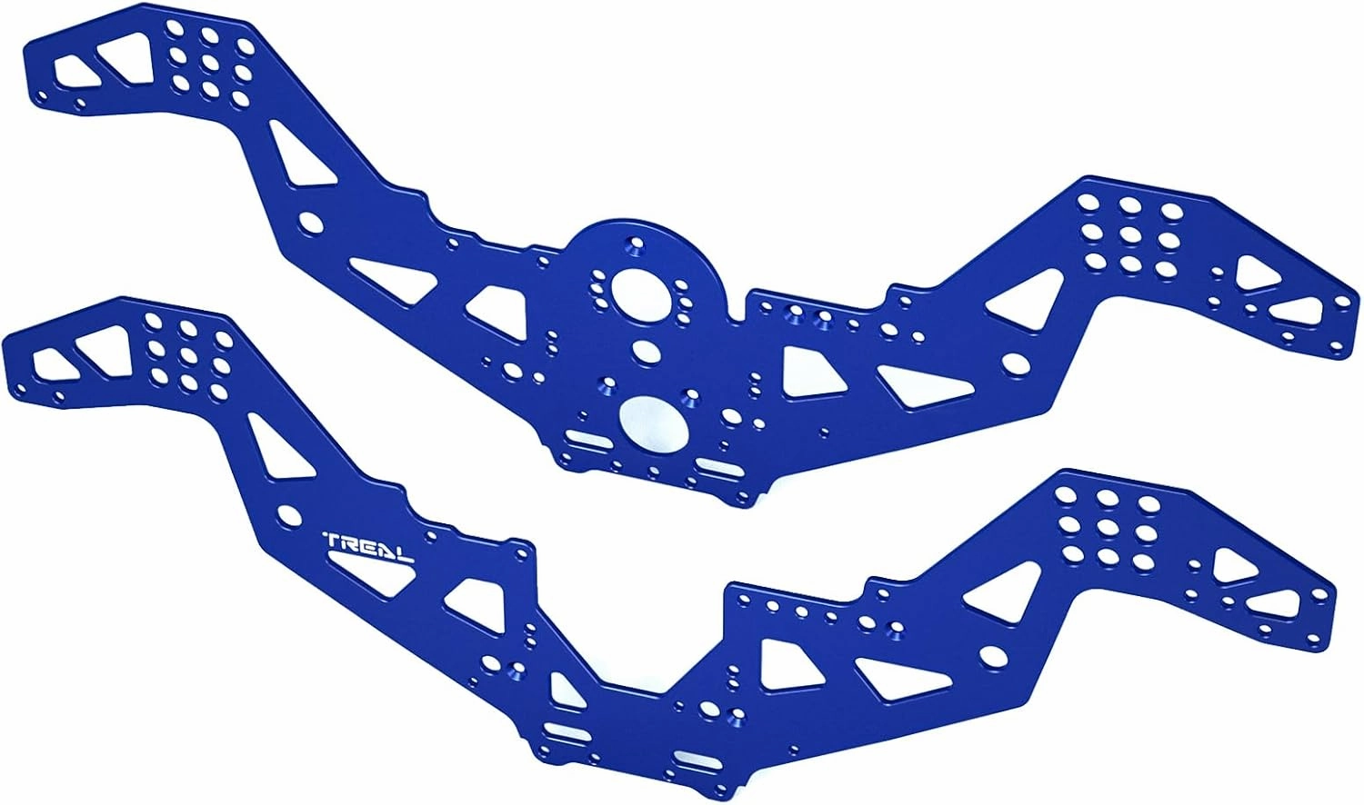 TREAL Aluminum 7075 Chassis Plate Set Side Frames Mount Upgrades for Losi 1/18 Mini LMT(Blue)