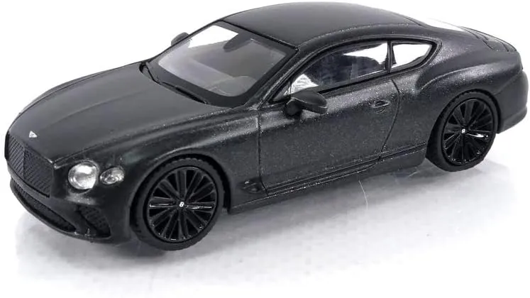 TrueScale Miniatures Mini GT 1/64 Bentley Continental GT Speed 2022 Anthracite Satin (Left Handle) Finished Product MGT00442-L