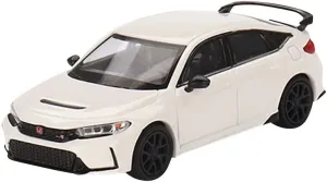 TrueScale Miniatures Mini GT 1/64 Honda Civic Type R 2023 Championship White (Right Handle) Finished Product