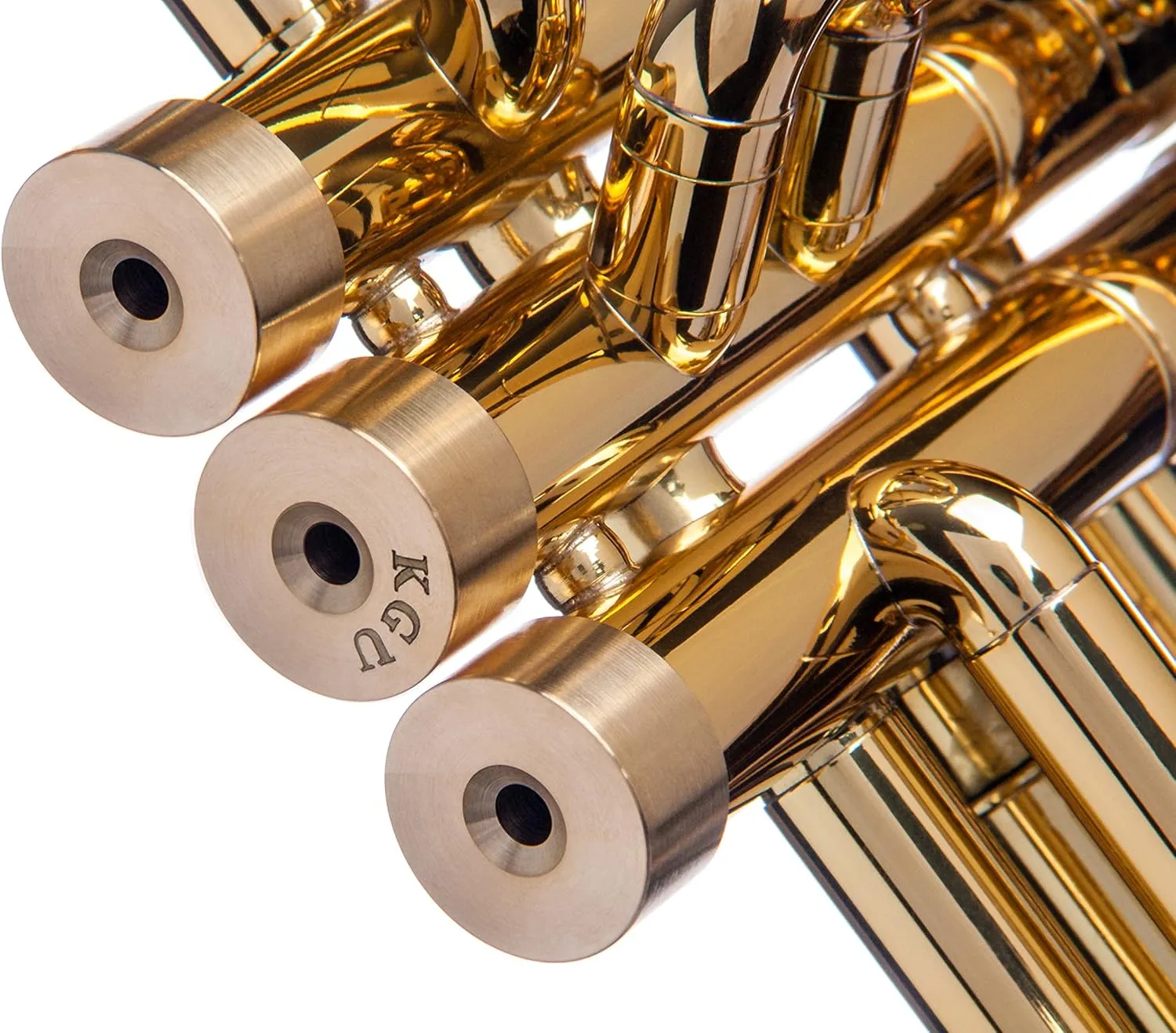Trumpet Trim Kit for improving the sound. For all Bach Stradivarius Trumpet. Custom made KGUBrass (MEDIUM, Raw Brass)