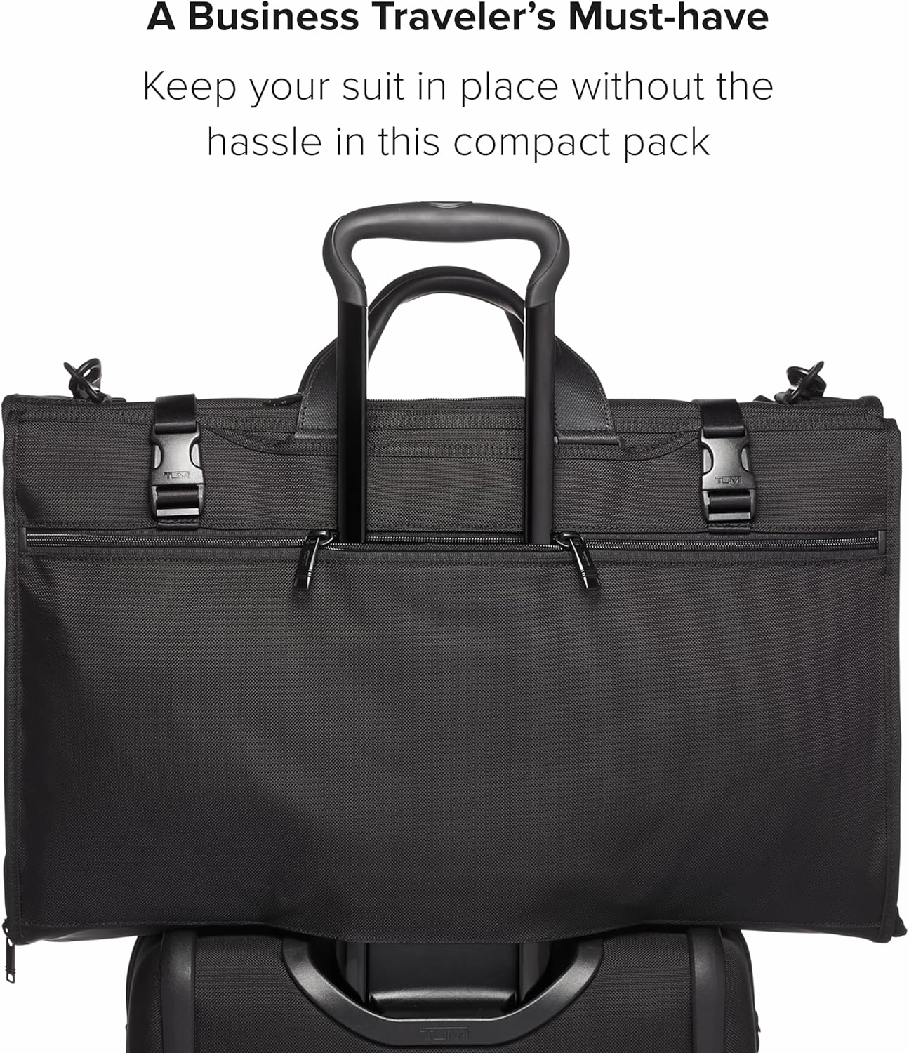 TUMI - Alpha Garment Bag Tri-Fold Carry-On - Gown & Suit Carrier - Travel Garment Bag - Hand Carry Luggage - TUMI Tracer - Black