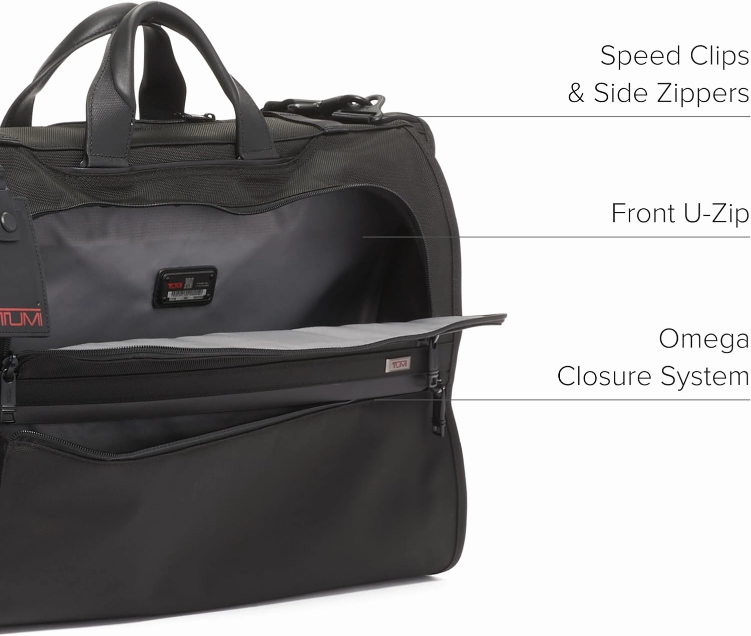 TUMI - Alpha Garment Bag Tri-Fold Carry-On - Gown & Suit Carrier - Travel Garment Bag - Hand Carry Luggage - TUMI Tracer - Black