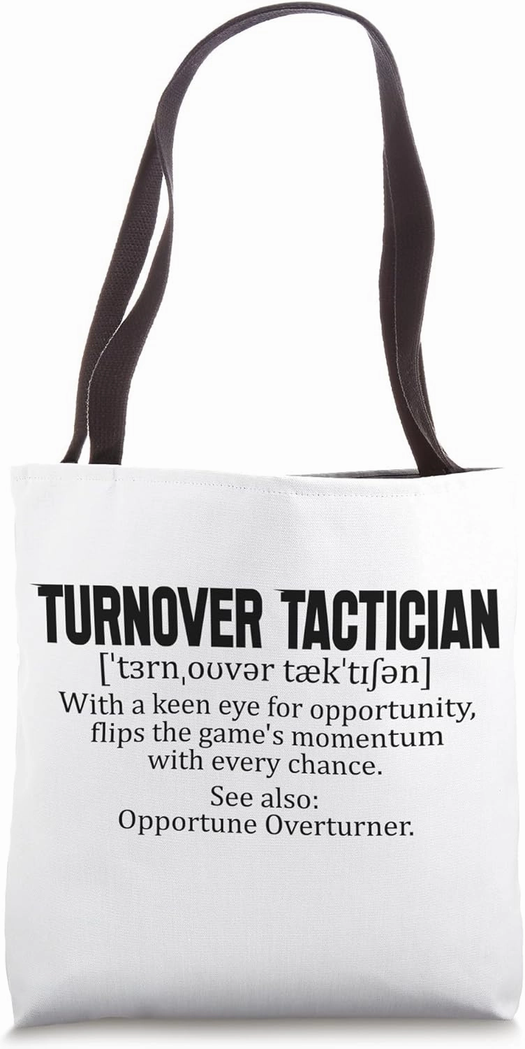 Turnover Tactician - with a keen eye for opportunity, flips Tote Bag