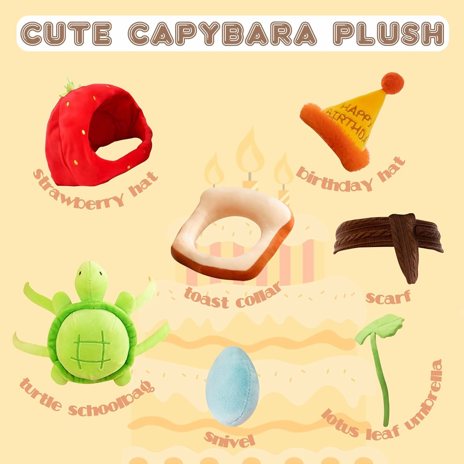 TXDRRA Capybara Plush Toy,Cute Capybara Stuffed Animal,Soft Brown Capybara Plushie,Gifts for Boys and Girls (Scarf Capybara, 12 inches)