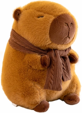 TXDRRA Capybara Plush Toy,Cute Capybara Stuffed Animal,Soft Brown Capybara Plushie,Gifts for Boys and Girls (Scarf Capybara, 12 inches)