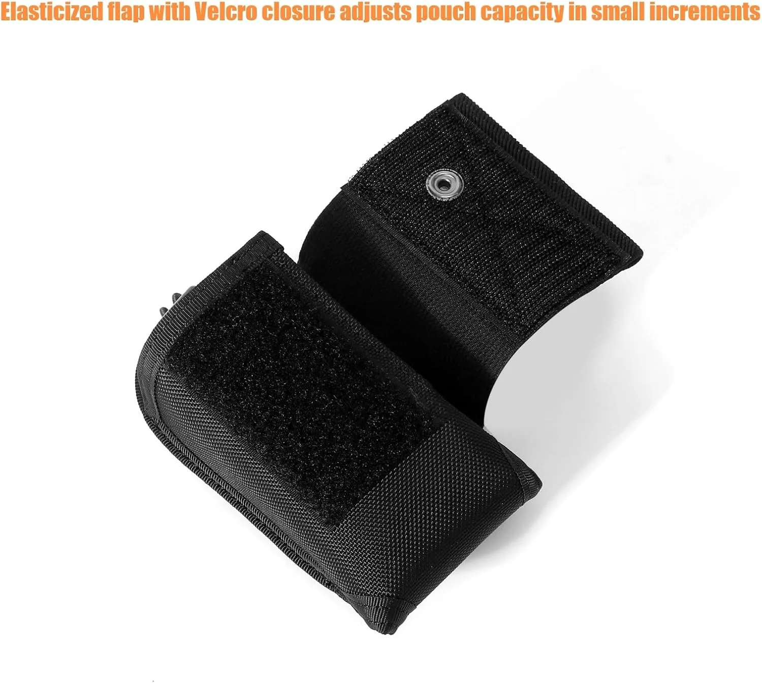 Universal Radio Holster Tactical Two Ways Radio Holder Compact Elastic Walkie Talkies Pouch Nylon Case w/MOLLE Strap Duty Belt Clip for Police Leo Security Firefighter Rescue EMS EMT Military