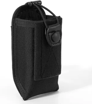 Universal Radio Holster Tactical Two Ways Radio Holder Compact Elastic Walkie Talkies Pouch Nylon Case w/MOLLE Strap Duty Belt Clip for Police Leo Security Firefighter Rescue EMS EMT Military