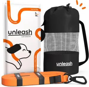 Unleash 30ft Waterproof Dog Training Long Leash for Dogs - Heavy Duty Long Dog Leash with Secure Locking Clasp - Tearproof Puppy Training Accessory - Built to Last with 289kg Force & Free Carry Bag