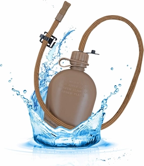 US Military Canteen Straw Kits (Coyote Brown with Canteen)
