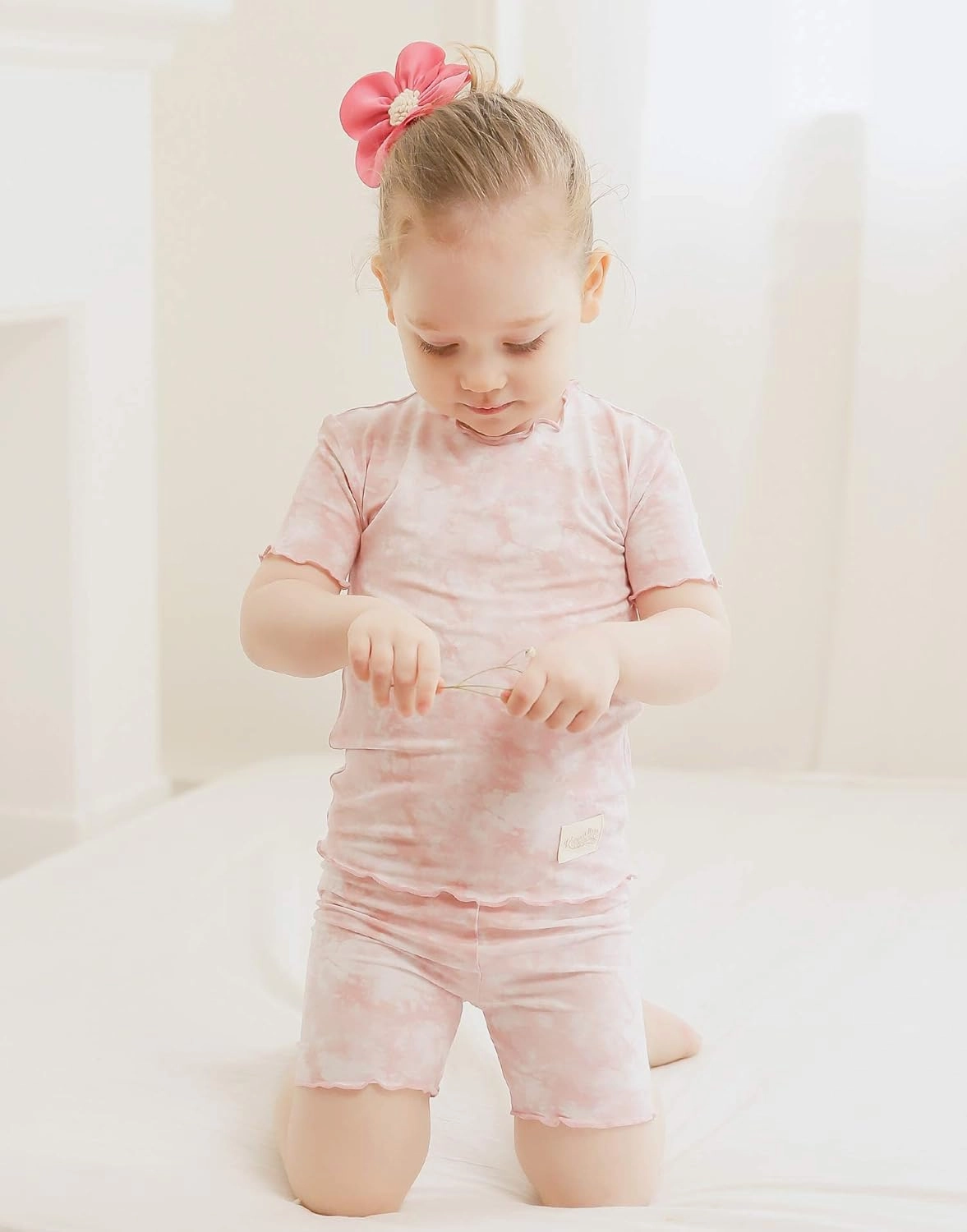 VAENAIT BABY Infant Toddler Kids Junior Soft Bamboo Pajamas Tie Dye Short Summer Pjs 2pcs Set 6M-12Y