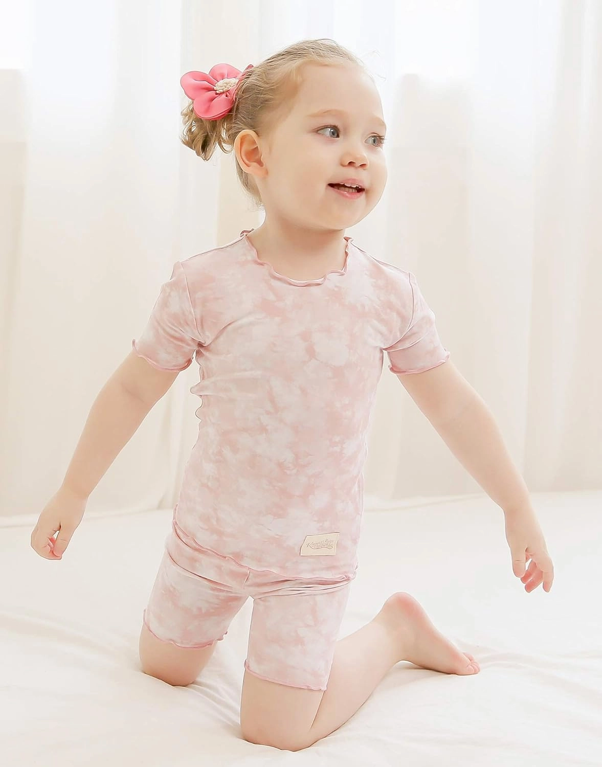 VAENAIT BABY Infant Toddler Kids Junior Soft Bamboo Pajamas Tie Dye Short Summer Pjs 2pcs Set 6M-12Y
