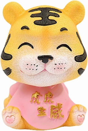 VALICLUD 1pc Shaking Tiger Ornament Cute Tiger Statue for Car Dashboard Decoration for Home Decor Boys and Girls Toy and Chinese Year Celebrations