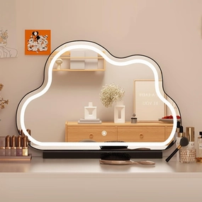 Vanity Mirror with LED Lights, Smart Touch Dimmable 3-Color Light, Makeup Mirro with Memory Function(Black)