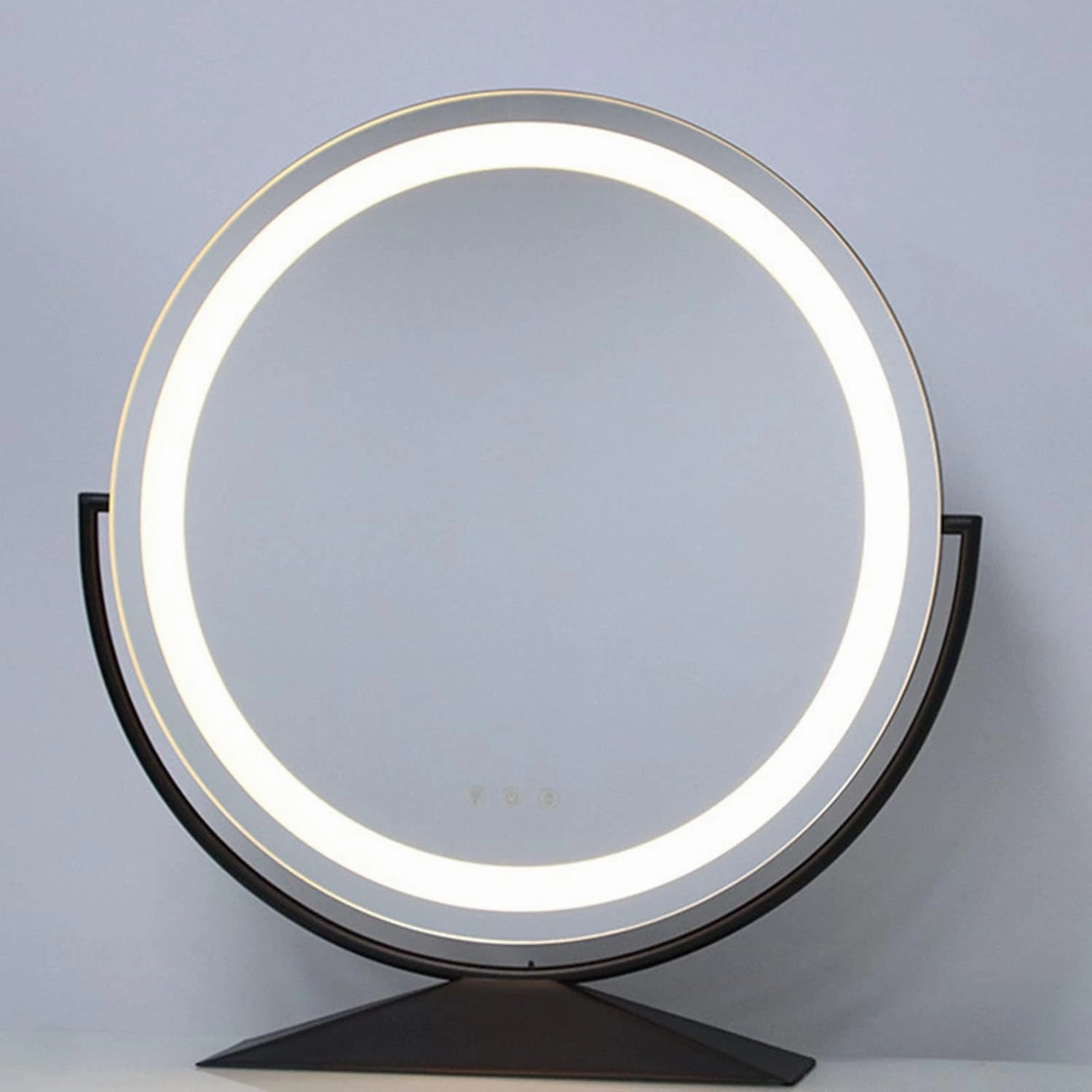 Vanity Mirror with Lights LED, Plug-in Makeup Mirror 3 Color Lighting Modes 360° Rotation Smart Touch, Suitable for Home and Hair Salon,Black,40CM /15.7''