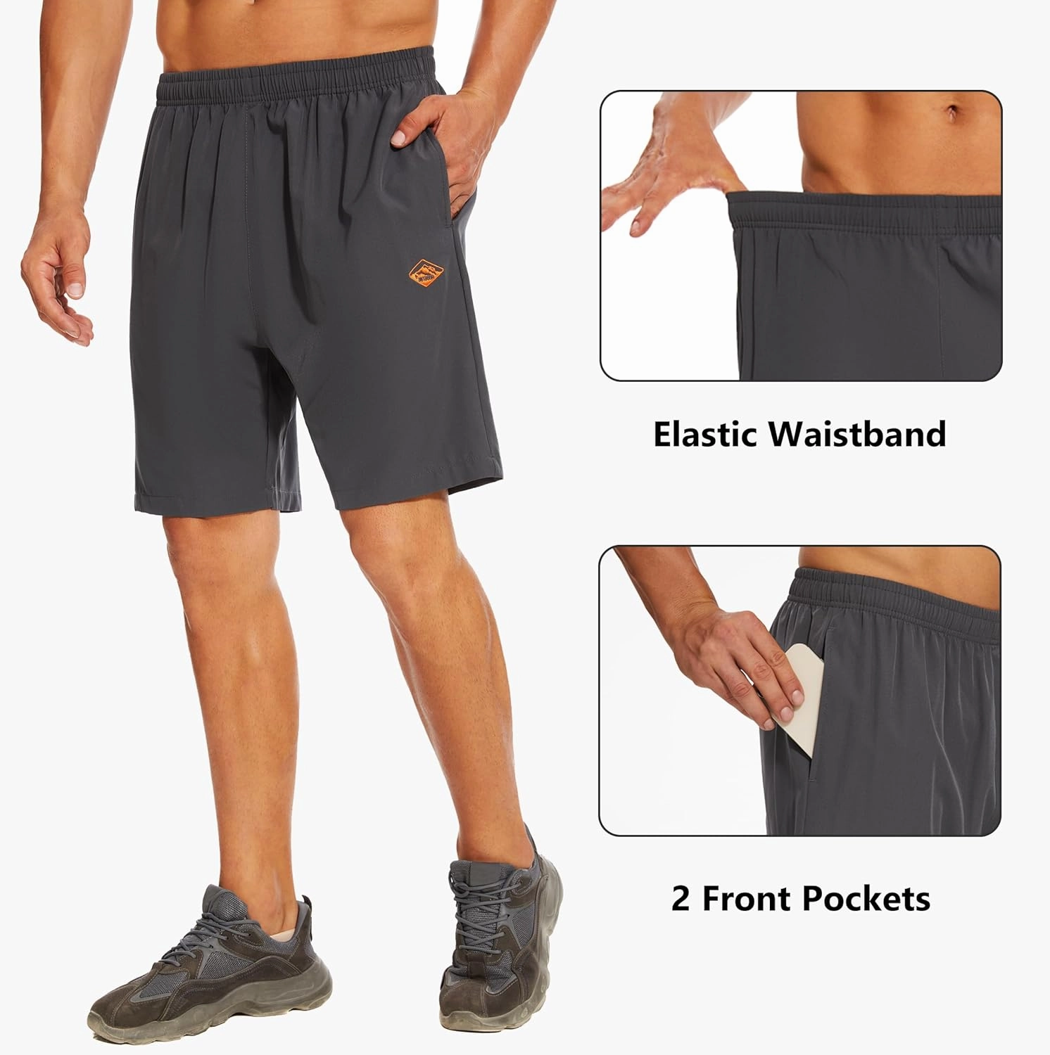 Vcansion Men's Outdoor Lightweight Hiking Shorts Quick Dry Sports Casual Shorts Skateboard Shorts Swimming Shorts