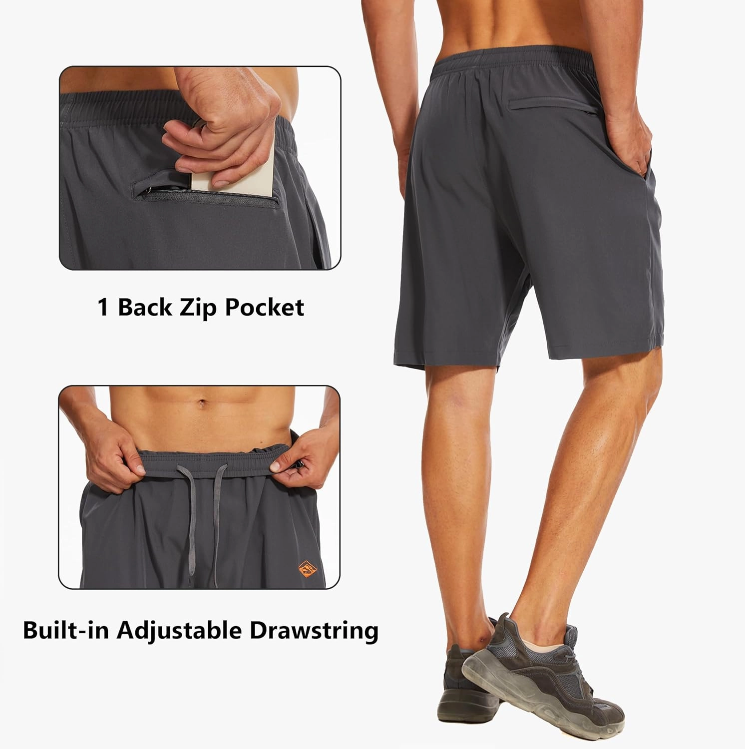 Vcansion Men's Outdoor Lightweight Hiking Shorts Quick Dry Sports Casual Shorts Skateboard Shorts Swimming Shorts