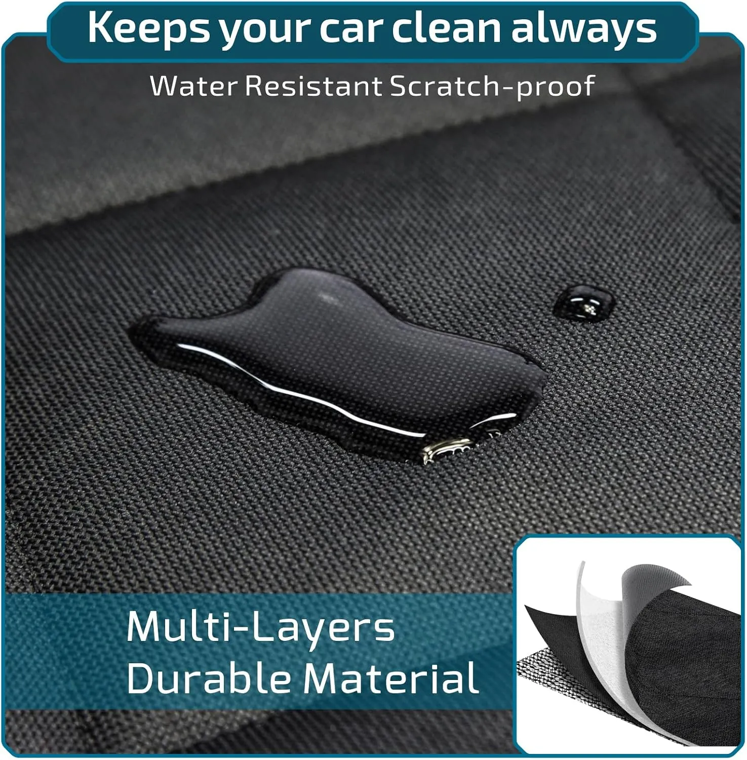 Veckle SUV Cargo Liner for Dogs - Universal Fit Trunk Cover for Dogs Water Resistant Nonslip with Side Flaps, Cargo Liner for SUVs, Sedans, Vans