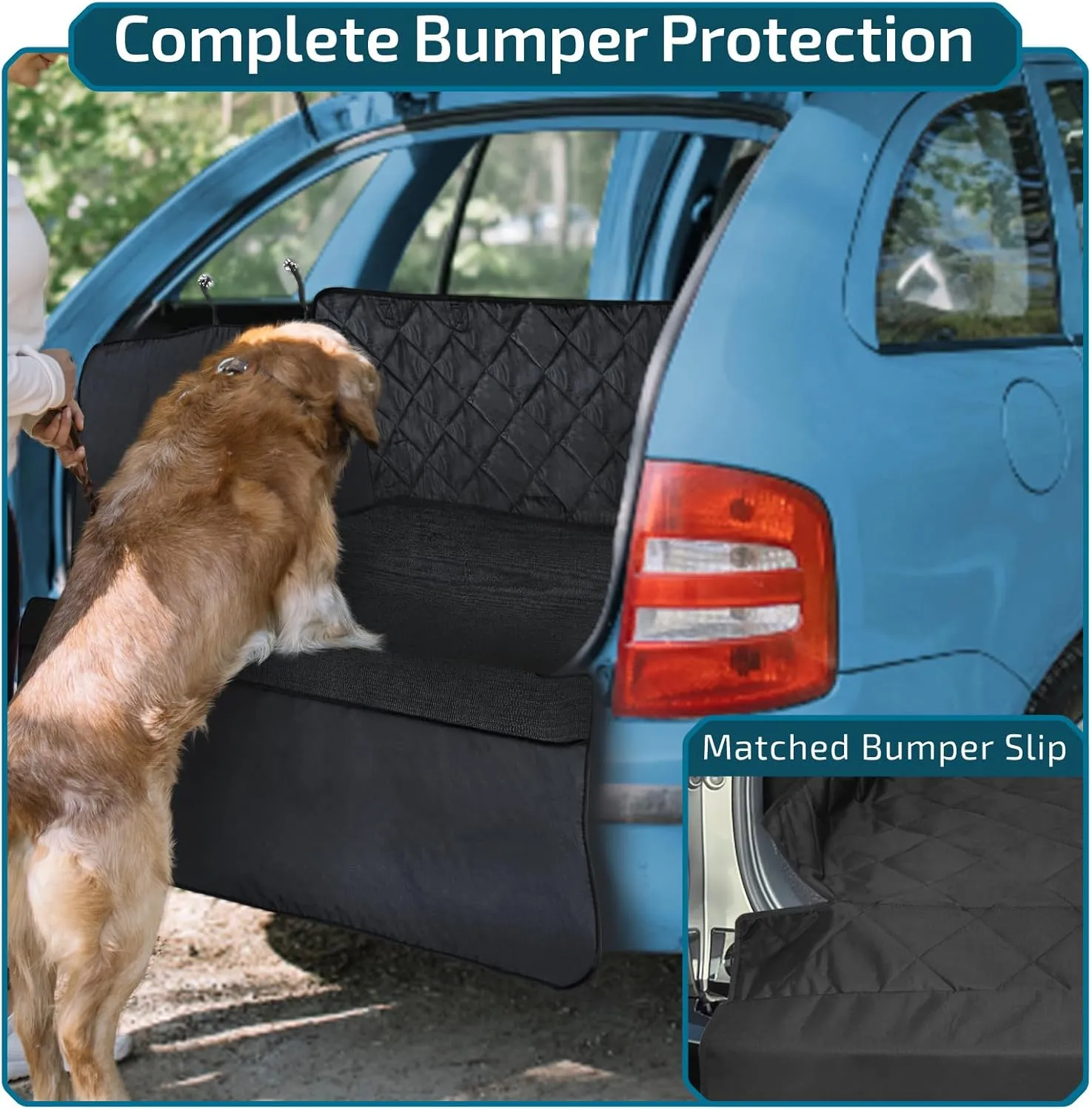 Veckle SUV Cargo Liner for Dogs - Universal Fit Trunk Cover for Dogs Water Resistant Nonslip with Side Flaps, Cargo Liner for SUVs, Sedans, Vans