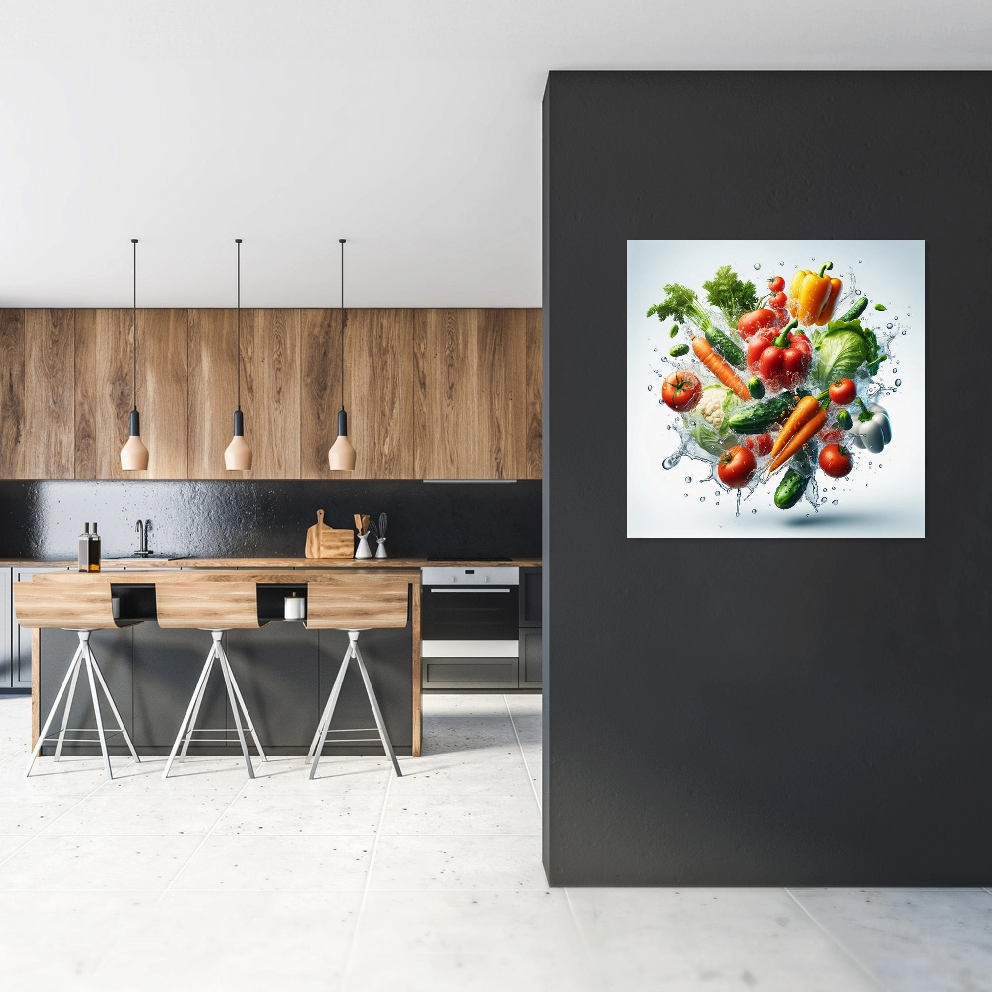 Vegetable Splash Symphony Canvas