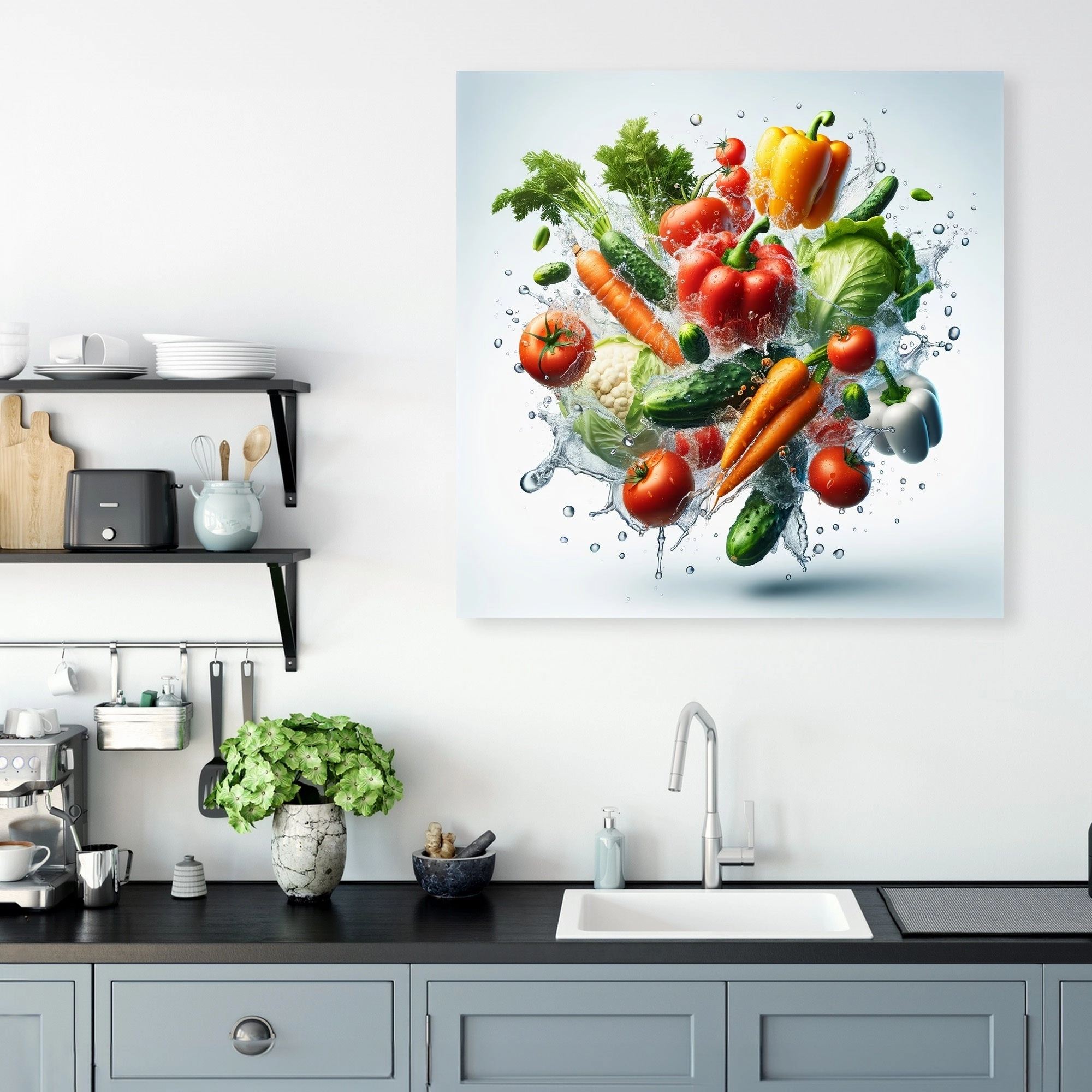 Vegetable Splash Symphony Canvas