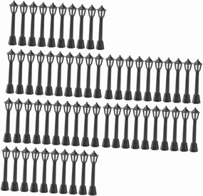 VICASKY 60pcs Miniature Street Lamp Decor Simulation Light Lamp Ornament for Landscape Projects Home Desktop Decoration and for