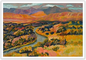 Vintage Big Bend National Park Travel Wall Art Rio Grande Prairie Plants Canvas Posters West Texas Marfa Terlingua Mountain Landscape Prints Painting For Living Room Decor 24x36in Unframed