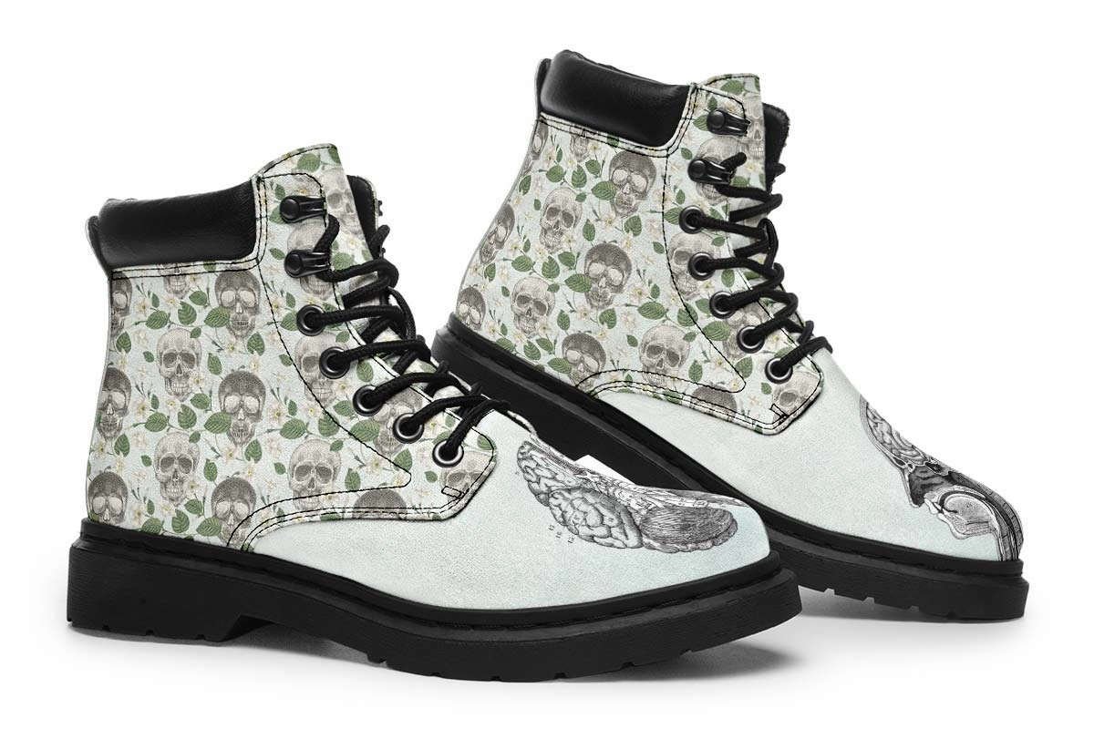 Vintage Brain Diagram Classic Vibe Boots