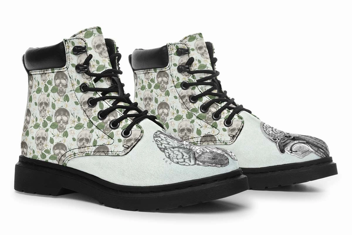 Vintage Brain Diagram Classic Vibe Boots