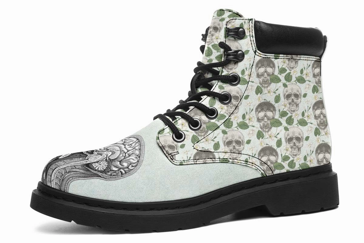 Vintage Brain Diagram Classic Vibe Boots
