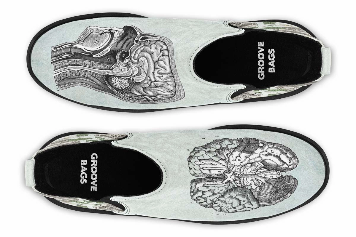 Vintage Brain Diagram Neat Vibe Boots