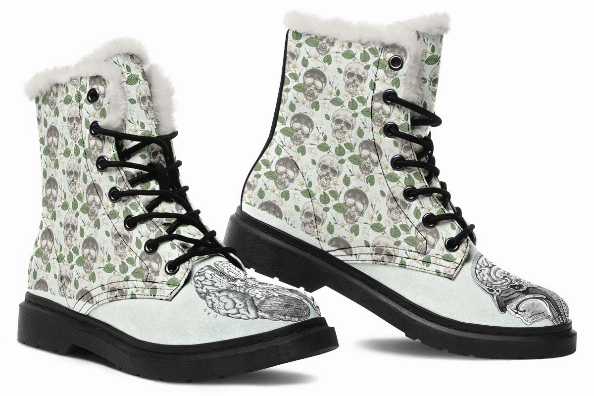Vintage Brain Diagram Winter Boots