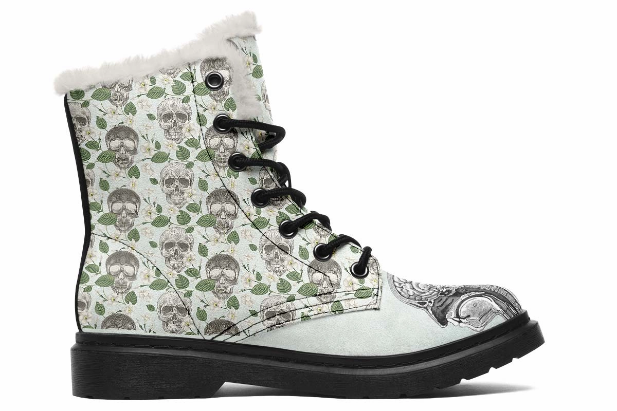 Vintage Brain Diagram Winter Boots