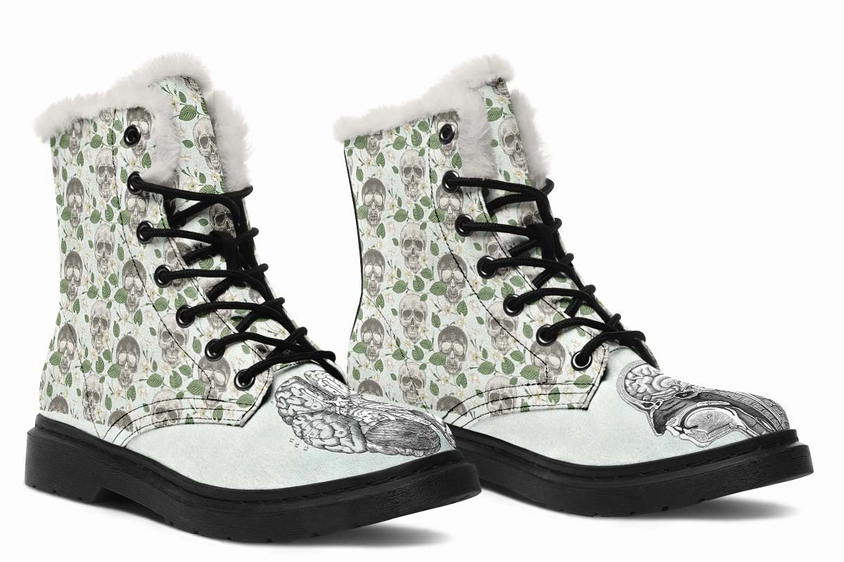 Vintage Brain Diagram Winter Boots