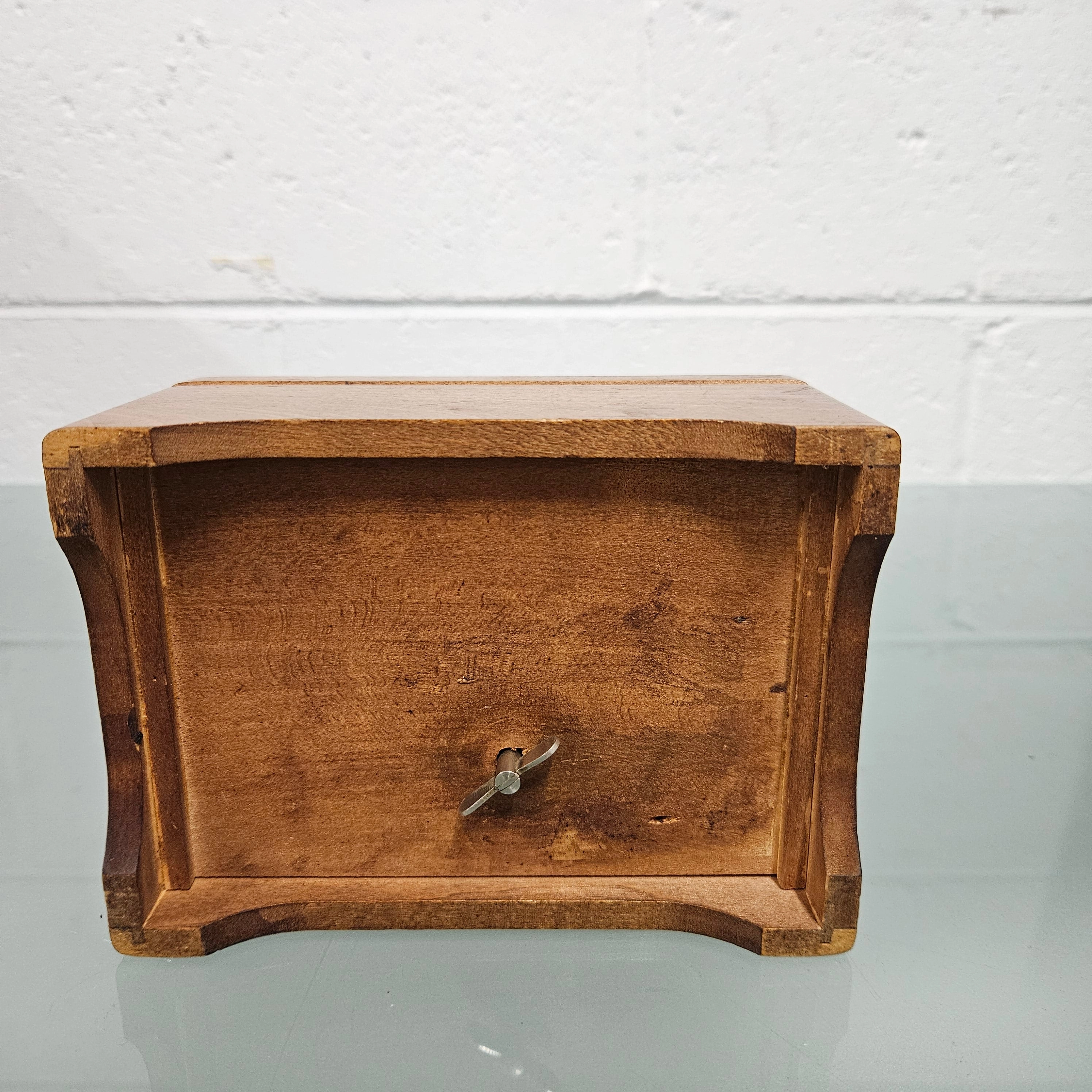 Vintage Wooden Carved Music Jewellery Box